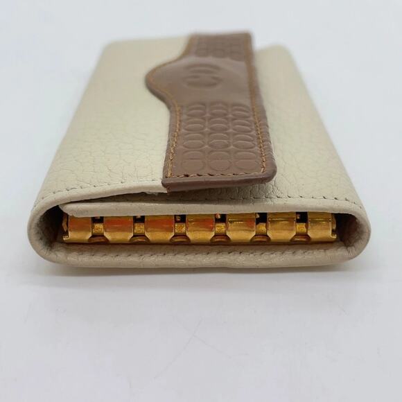 Christian Dior CD Logo Leather Beige x Brown 6-Ring Key Case W/Paper Bag - Picture 5 of 16